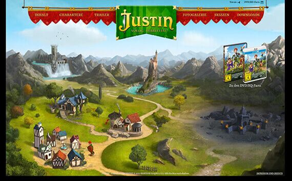 Produkt-Microsite "Justin - völlig verrittert"