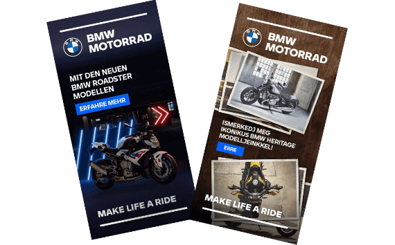 animierte Standard-Werbebanner "BMW Motorrad"